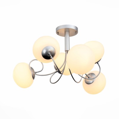 SL717.502.06 Светильник потолочный Серебристый/Белый E27 6*40W