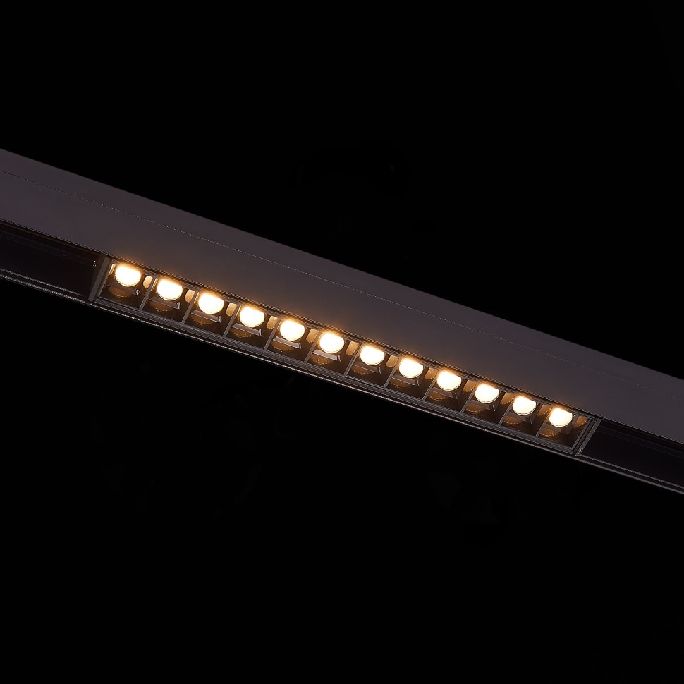 ST361.436.12 Магнитный трековый светильник Черный LED 1*12W 3000K 1 009Lm Ra>90 36° IP20 L222xW22xH4