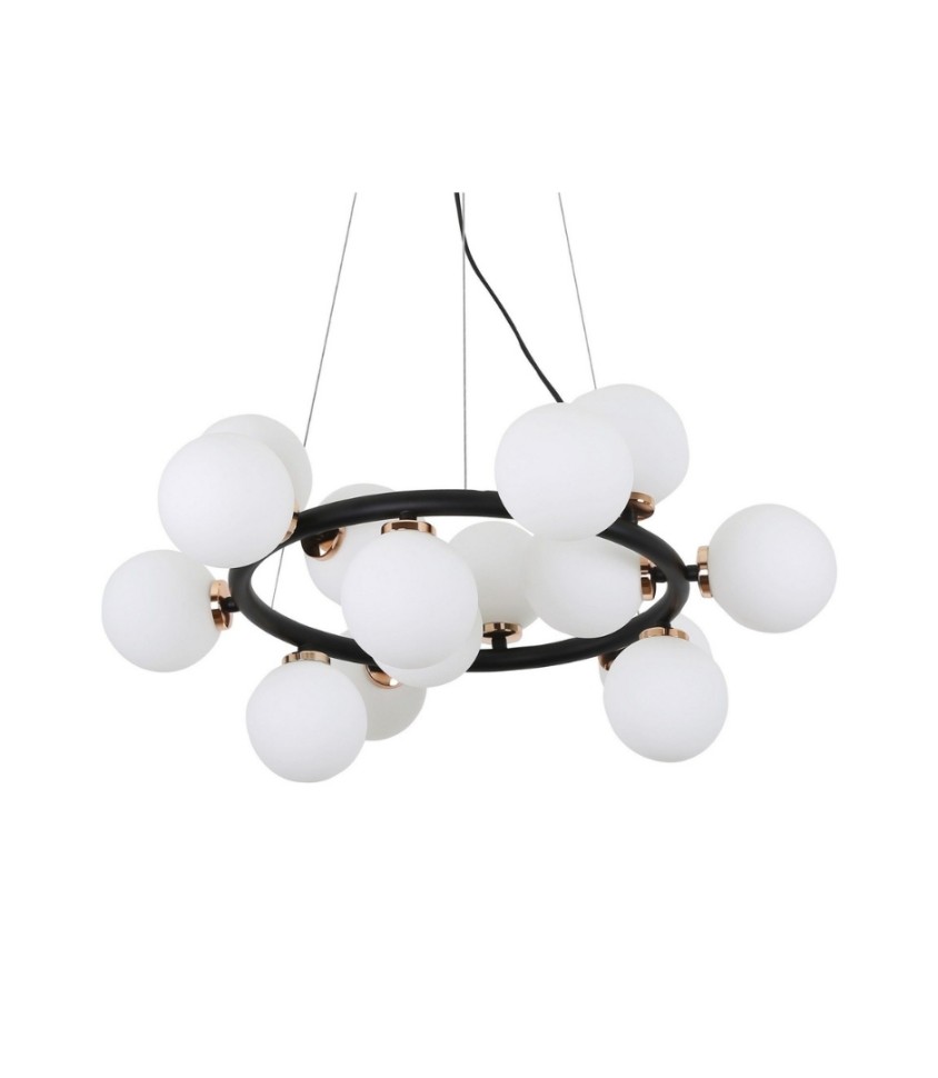 Подвесной светильник Lumina Deco Marsiada LDP 6033-15 BK+GD