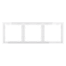 Рамка пластиковая VOLTUM S70 на 3 поста, (белый глянцевый)