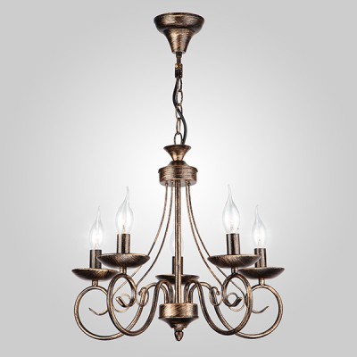 Подвесная люстра Eurosvet 22404/5 черный с золотом