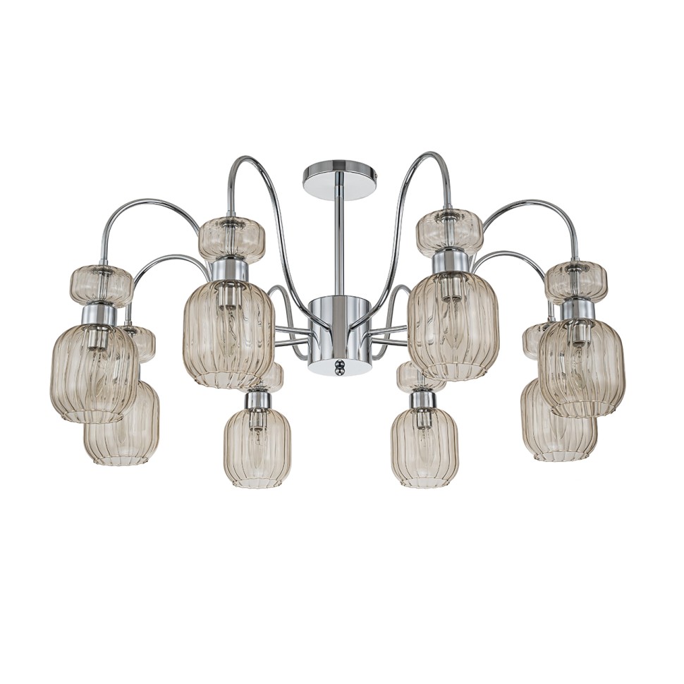 Люстры На штанге Escada 1141/8PL E14*60W Chrome/Beige