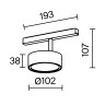 Трековый светильник Technical TR040-4-18W3K-DS-BBS