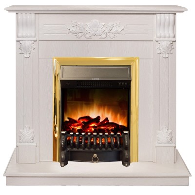 Электрокамин Ottawa WT с очагом Fobos Lux Brass