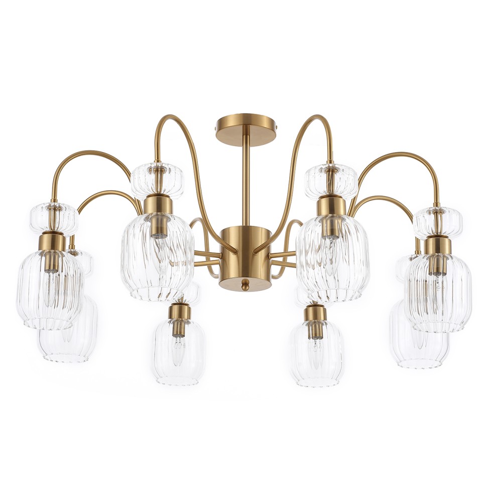 Люстры На штанге Escada 1141/8PL E14*60W Antigue copper/Clear
