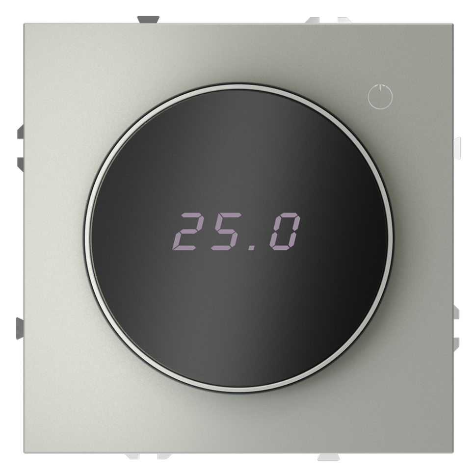 Терморегулятор электронный VOLTUM S70 с индикацией и датчиком, для теплого пола, (сталь)