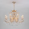 Подвесная люстра Eurosvet 10096/8 золото/прозрачный хрусталь Strotskis