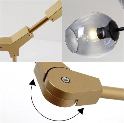 Люстра Delight Collection 7058/8 gold/smoky