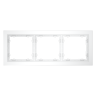 Рамка стеклянная VOLTUM S70 на 3 поста, (белый,матовый,стекло)