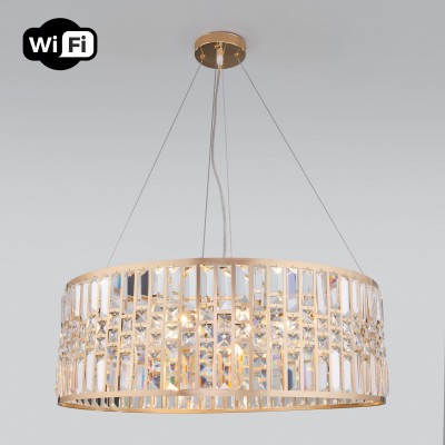 Подвесная люстра Eurosvet 10125/8 золото/прозрачный хрусталь Strotskis Smart (10116/8)