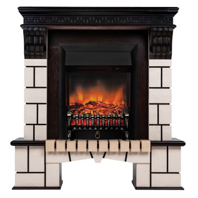 Электрокамин Stone STD AO с очагом Fobos Lux Black RC