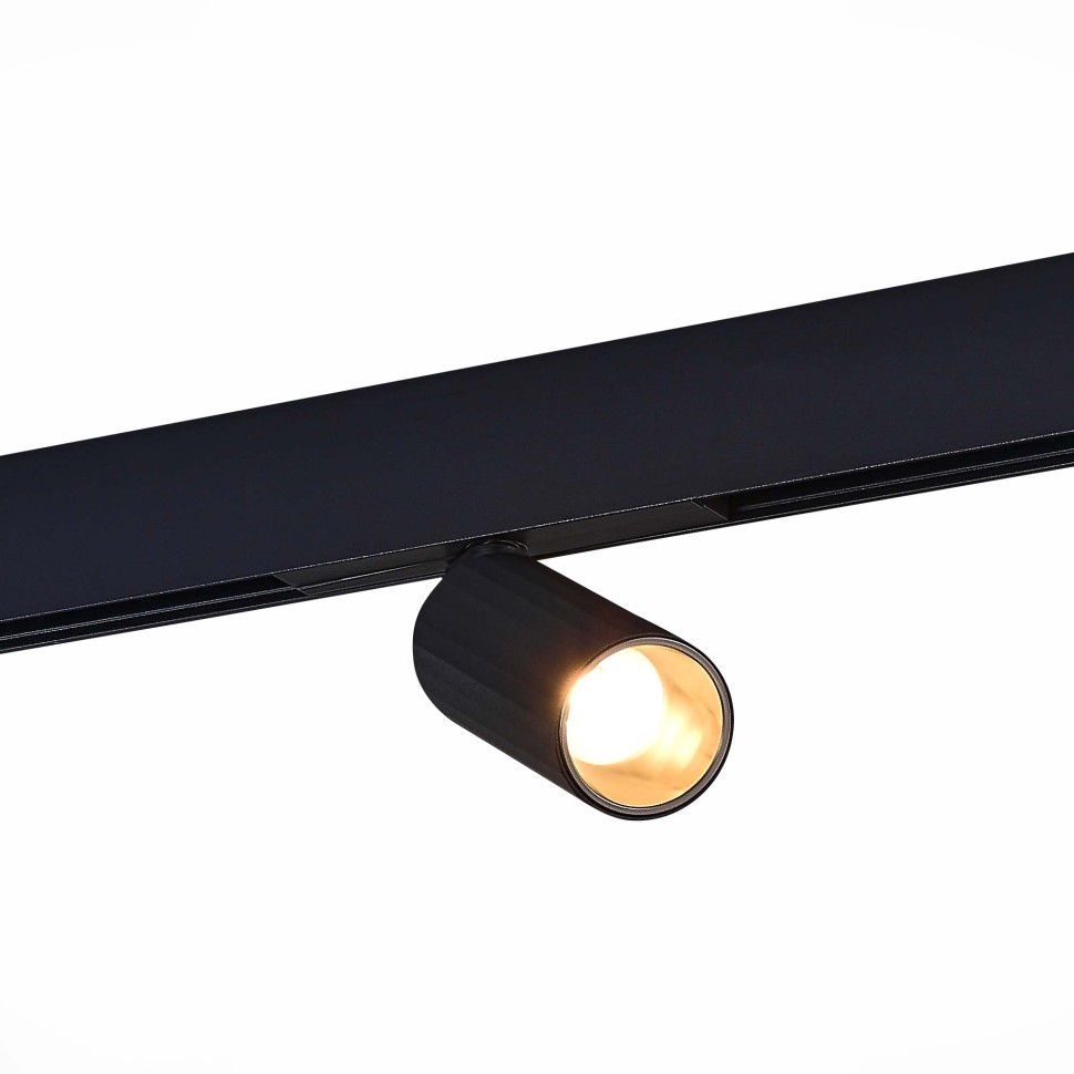 ST807.436.12 Магнитный трековый светильник Черный LED 1*12W 3000K 550Lm Ra>90 IP20 D50xH173 48VV