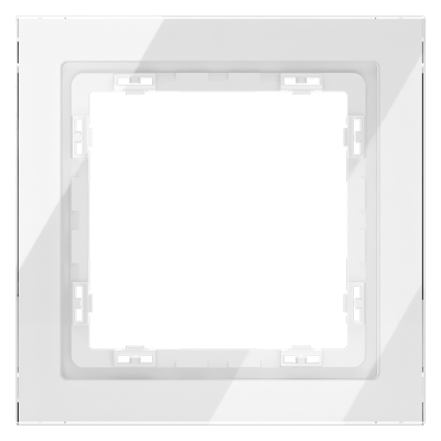 Рамка стеклянная VOLTUM S70 на 1 пост, (белый, стекло)