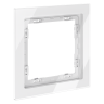 Рамка стеклянная VOLTUM S70 на 1 пост, (белый, стекло)