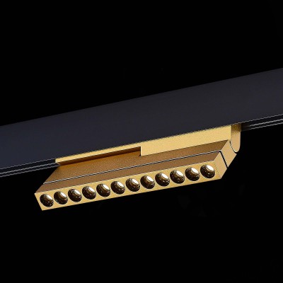 ST805.236.12 Магнитный трековый светильник Золотистый LED 1*12W 3000K 450Lm Ra&gt;90 36° IP20 L220xW22x