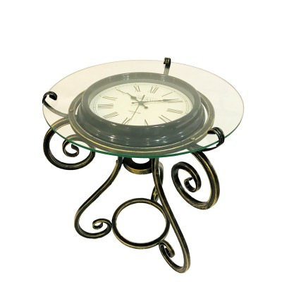 Стол журнальный VIACHY с часами чёрный КЧ-ПЗ/П-2112