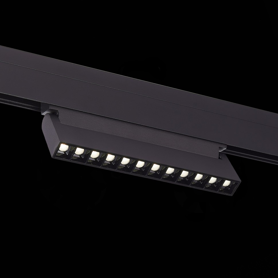 ST364.436.12 Магнитный трековый светильник Черный LED 1*12W 3000K 1 009Lm Ra>90 36° IP20 L219xW22xH1