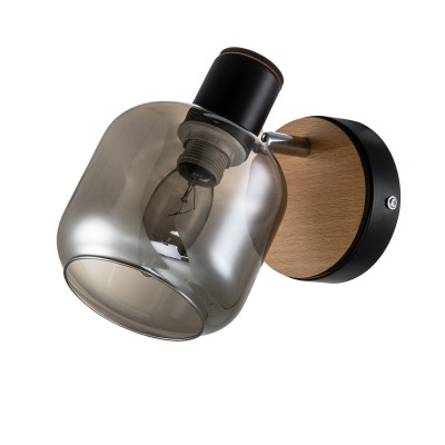 Настенные светильники Споты Escada 10177/1A E14*40W Black/Chrome/Wood