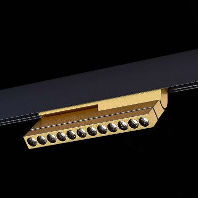 ST805.246.12 Магнитный трековый светильник Золотистый LED 1*12W 4000K 550Lm Ra&gt;90 36° IP20 L220xW22x
