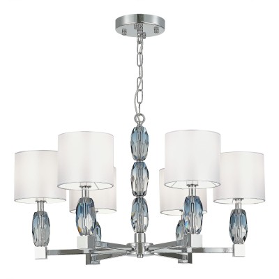 SL1759.103.06 Люстра подвесная ST-Luce Хром, Голубой/Белый E14 6*40W