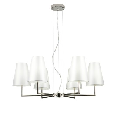 SLE105903-06 Светильник подвесной Никель/Белый E14 6*40W