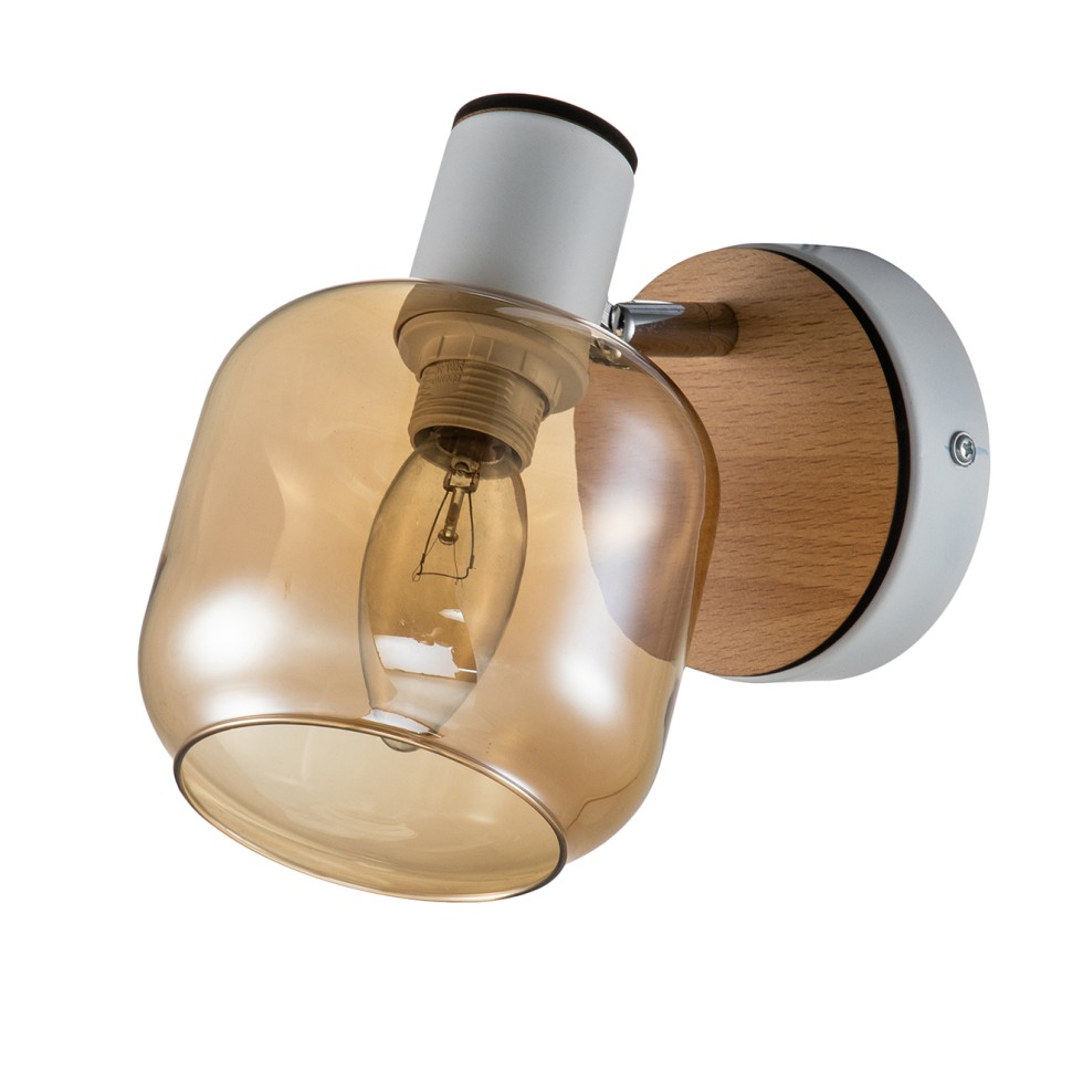 Настенные светильники Споты Escada 10177/1A E14*40W White/Chrome/Wood