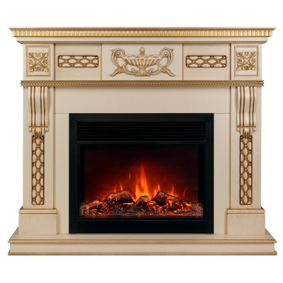 Электрокамин Corsica Lux 25,5/26 WT с очагом Moonblaze Deluxe Black