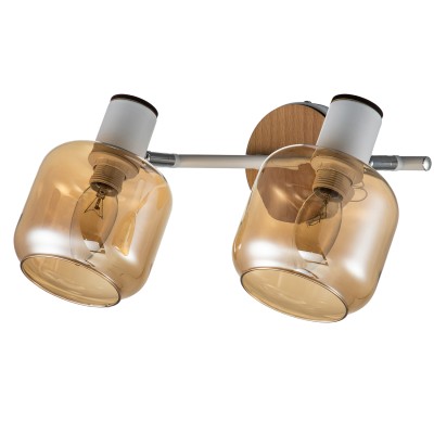 Настенные светильники Споты Escada 10177/2A E14*40W White/Chrome/Wood