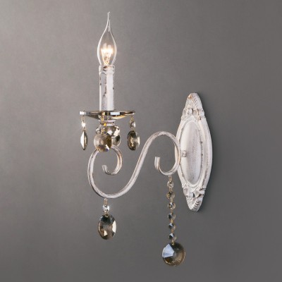 Бра Eurosvet 10104/1 белый с золотом/тонированный хрусталь Strotskis