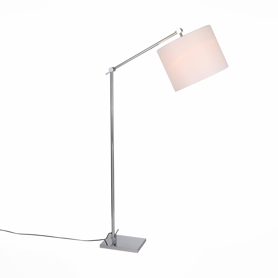 SL460.105.01 Торшер ST-Luce Хром/Белый E27 1*60W (из 2-х коробок)