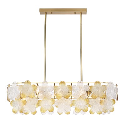 SL6240.203.08 Светильник подвесной ST-Luce золотистый/Прозрачный, январный E14 8*60W