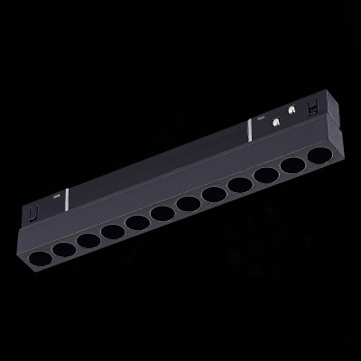 ST806.436.12 Магнитный трековый светильник Черный LED 1*12W 3000K 550Lm Ra&gt;90 36° IP20 L220xW22xH44