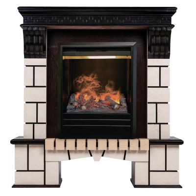 Электрокамин Stone STD AO с очагом 3D Olympic