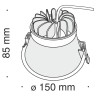 Встраиваемый светильник Technical DL039-L15W3K