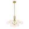 Подвесная люстра Belfast Bryson L-8130-6+3 BR GL Латунь / Стекло