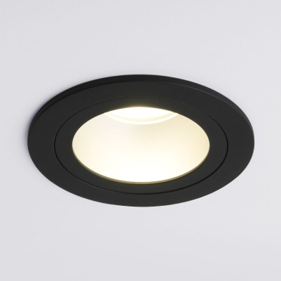 Встраиваемый светильник Elektrostandard 122 MR16 серебро/черный