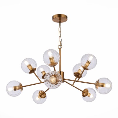 SLE220803-10 Светильник подвесной Латунь/Прозрачный E14 10*40W