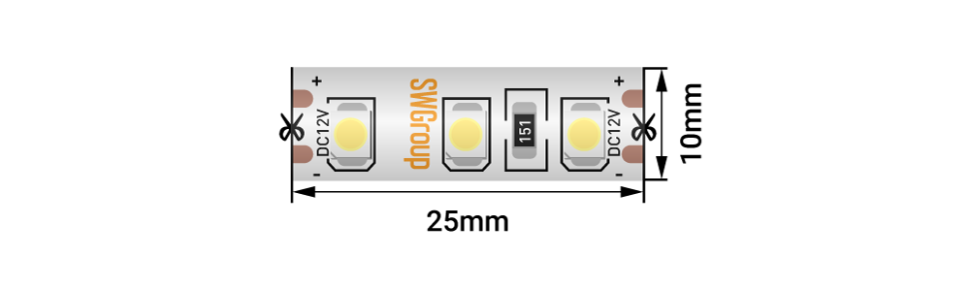 Лента светодиодная SWG SWG3120 SWG3120-12-9.6-NW-66-M 014778