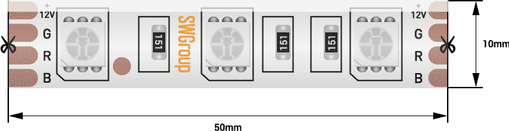 Лента светодиодная SWG SWG560 SWG560-12-14.4-RGB-65 000054