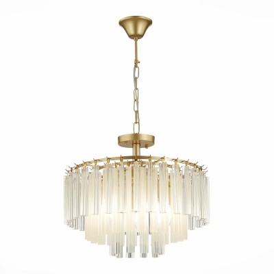 SLE260103-05 Светильник подвесной Шампань/Шампань, Прозрачный E14 5*40W