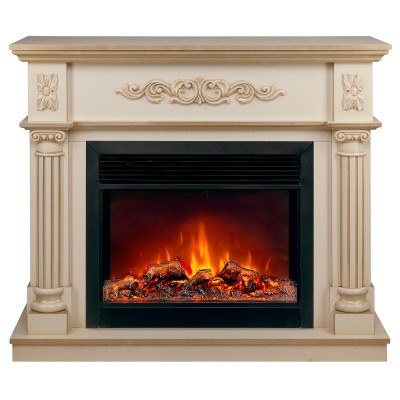 Электрокамин Silvia 26 WT-619G с очагом Moonblaze Deluxe Black