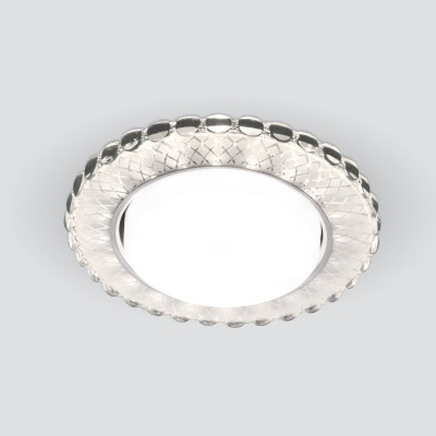 Встраиваемый светильник Elektrostandard 3034 GX53 SL/WH зеркальный/белый