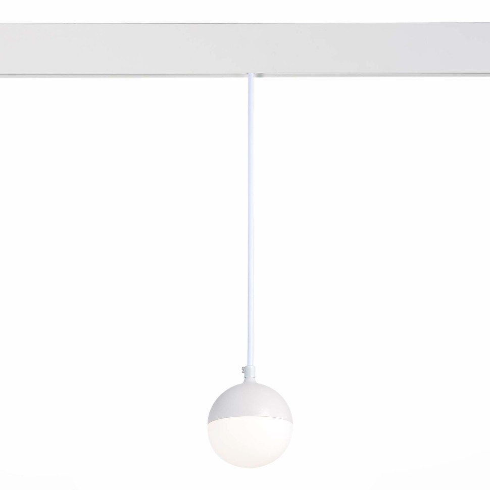 ST358.543.07 Магнитный трековый светильник подвесной Белый LED 1*7W 4000K 520Lm Ra>80 120° IP20 D90xH90 48V