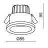 Встраиваемый светильник Technical DL034-L12W3K-D-B