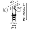 Трековый светильник Technical TR108-4-10W3K-DS-B