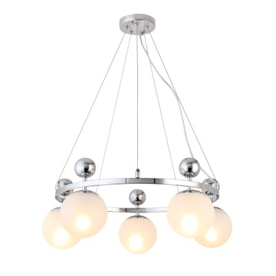 SLE106103-05 Светильник подвесной Хром/Белый E27 5*60W