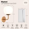 Настенный светильник (бра) Maytoni MOD221-WL-01-G