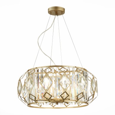 SLE260203-06 Светильник подвесной Шампань/Шампань, Прозрачный E14 6*40W