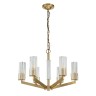 Подвесная люстра Belfast Malone 6035-6 BR CL Латунь / Стекло
