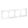 Рамка стеклянная VOLTUM S70 на 4 поста, (белый, стекло)